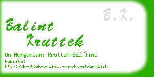 balint kruttek business card